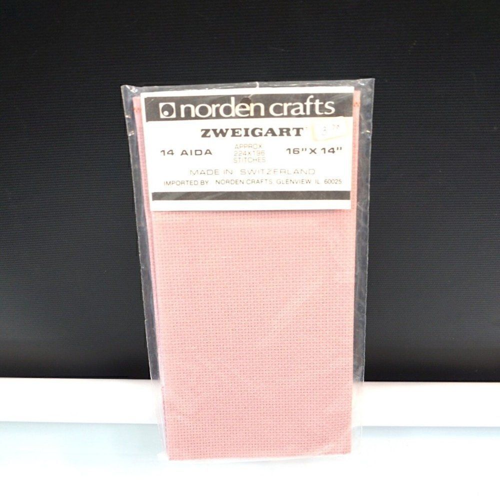 Zweigart Cross Stitch Canvas 14 Count 16x14 Norden Crafts Pink New Switzerland